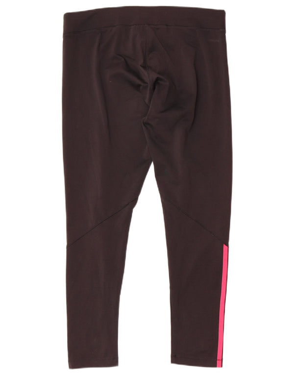 Женские леггинсы Adidas Climalite UK 18 XL, черные, полиэстер, спортивные