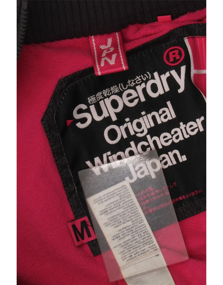 Женская ветровка с капюшоном Superdry UK 14, средний черный
