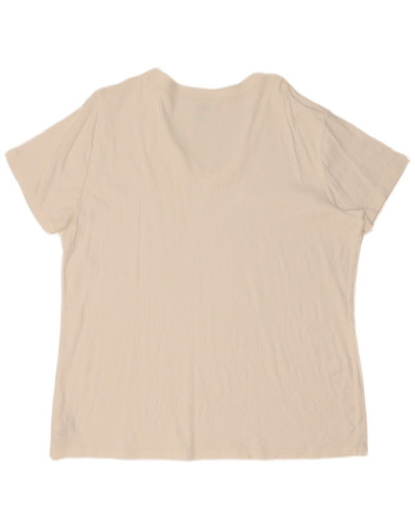 Женская футболка Eddie Bauer Top UK 20 2XL, белый хлопок
