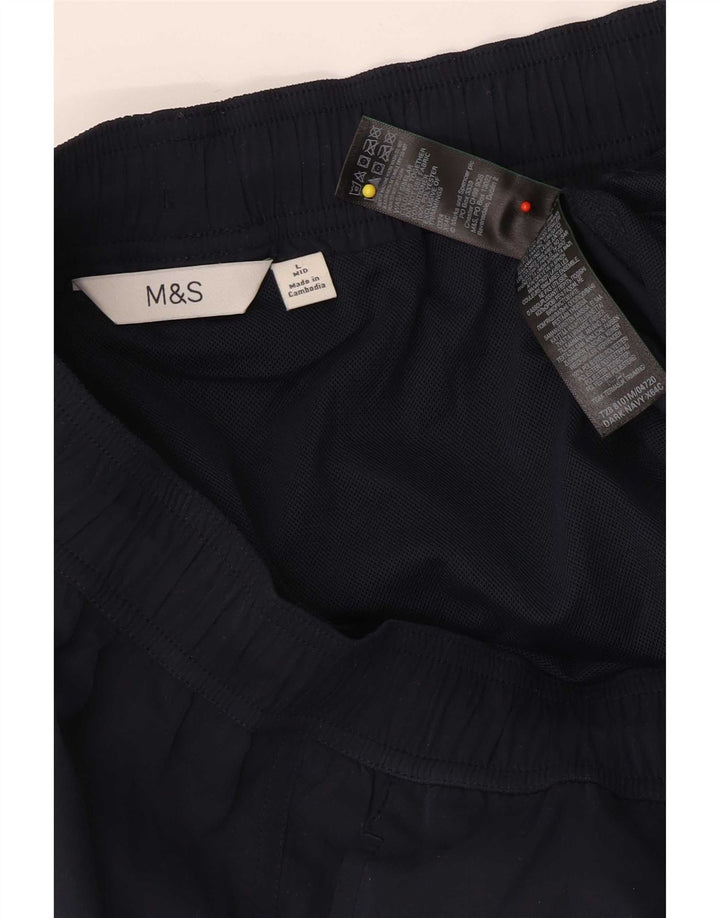Мужские шорты для плавания Marks & Spencer, большие темно-синие, полиэстер
