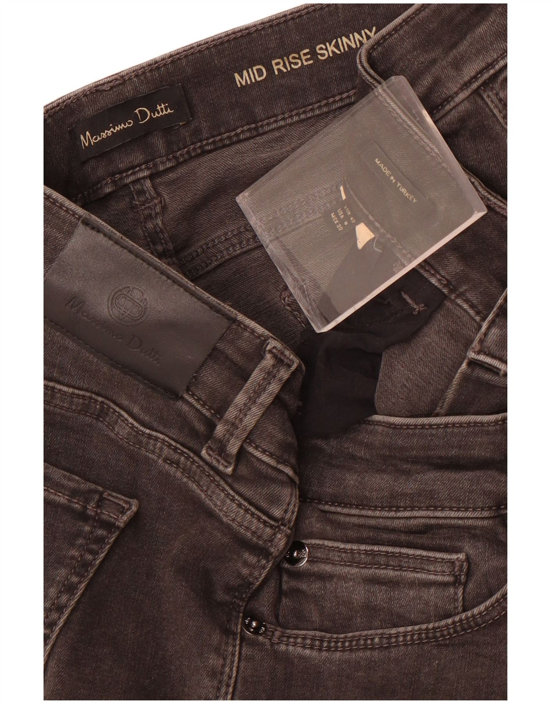 Женские джинсы скинни Massimo Dutti со средней посадкой EU 40 Medium W30 L30 Серые