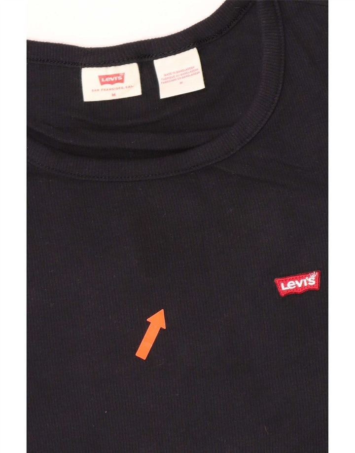 Женская футболка Levi's Top UK 12, средний черный хлопок