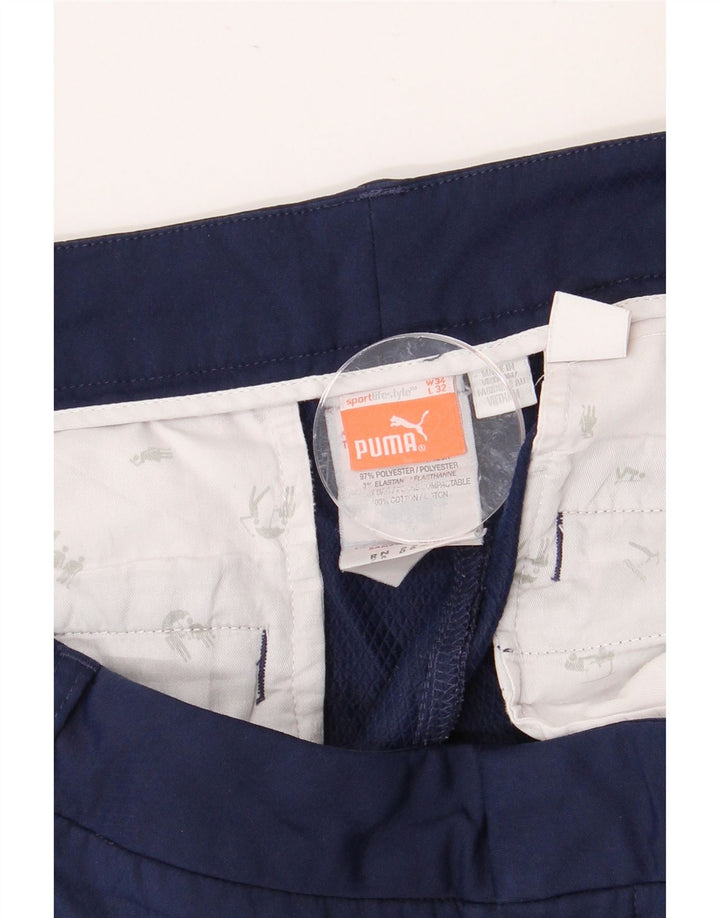 Мужские брюки чинос PUMA Slim W34 L32 Темно-синий полиэстер