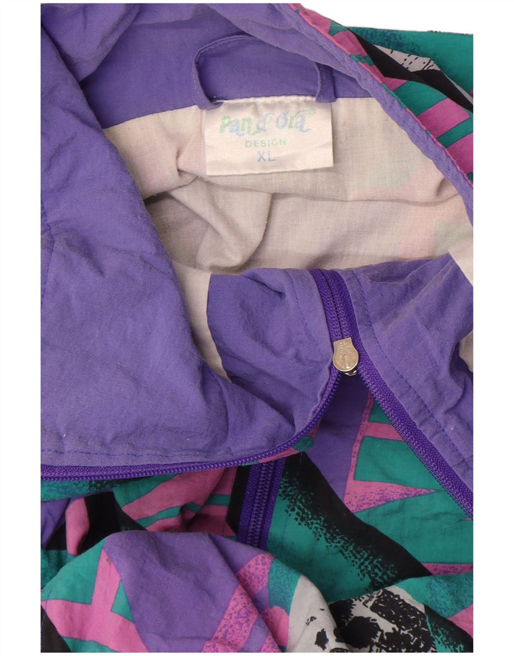 Мужской спортивный костюм Pandora с графическим рисунком, верхняя куртка XL, фиолетовый с геометрическим рисунком