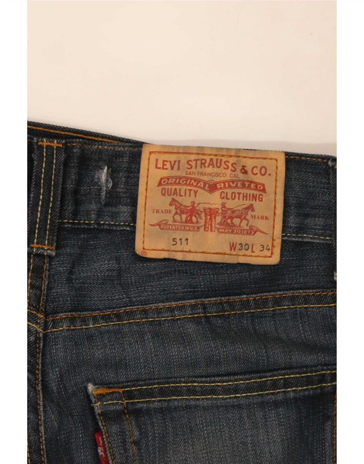 Женские узкие джинсы Levi's 511 W30 L30 темно-синие, хлопок