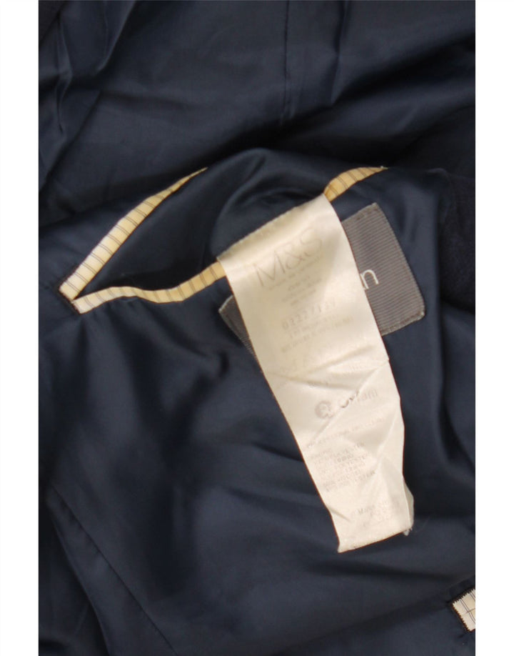 Мужской пиджак на двух пуговицах MARKS & SPENCER UK 40, большой темно-синий из вискозы