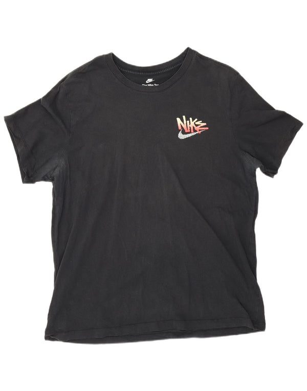 Мужская футболка с рисунком Nike Top XL, черный хлопок