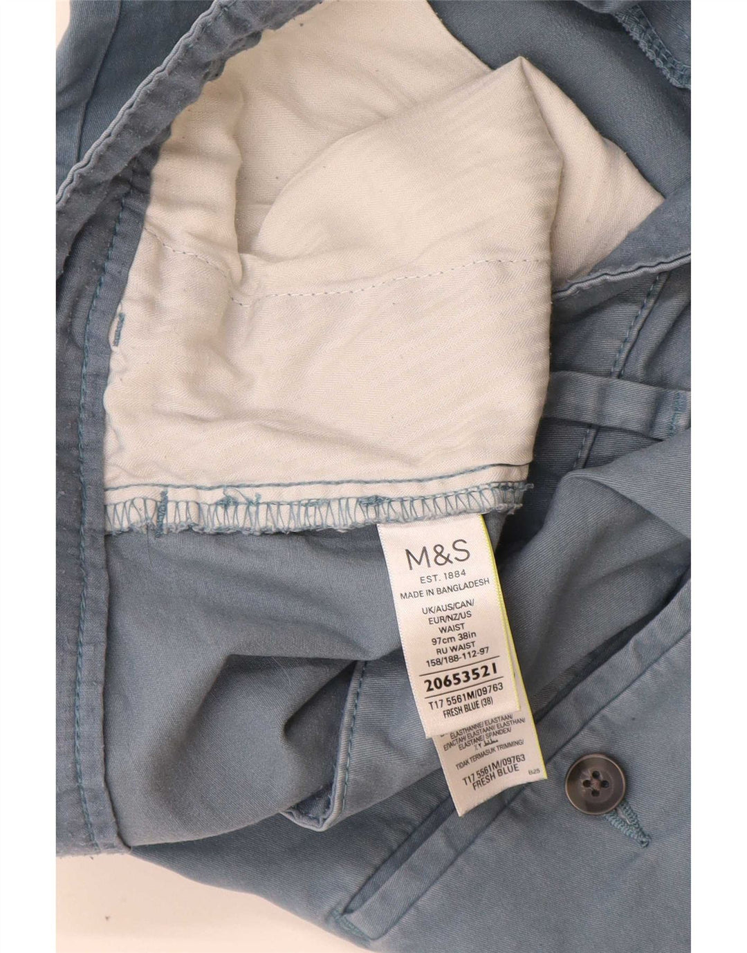 Мужские шорты чинос Marks & Spencer W38 XL синие