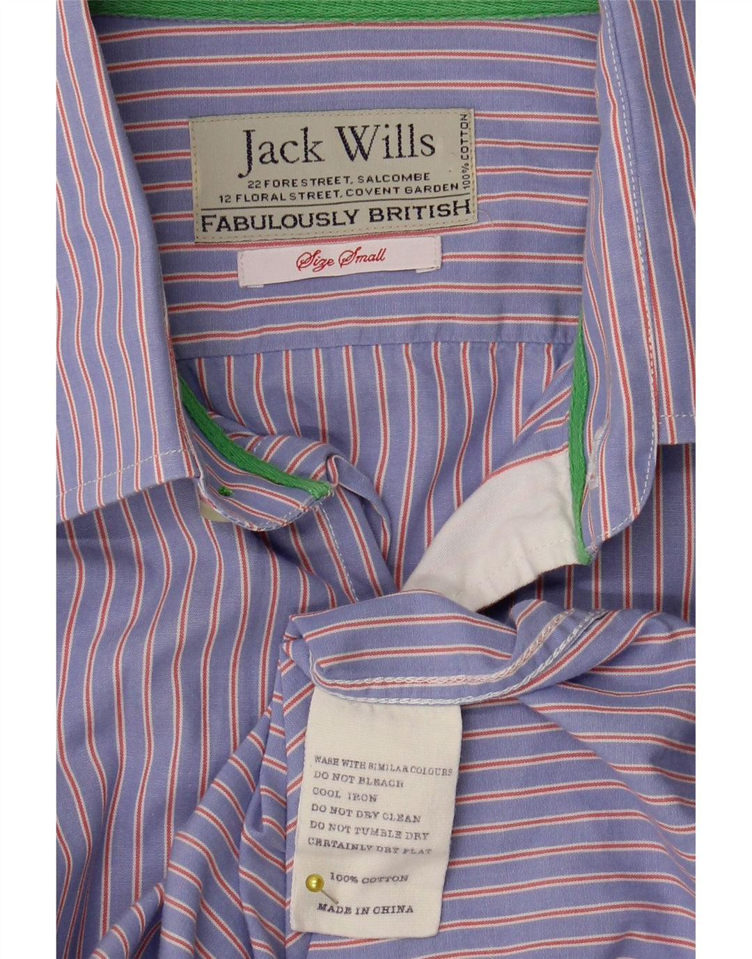 Мужская официальная рубашка Jack Wills, маленькая синяя полоска из хлопка