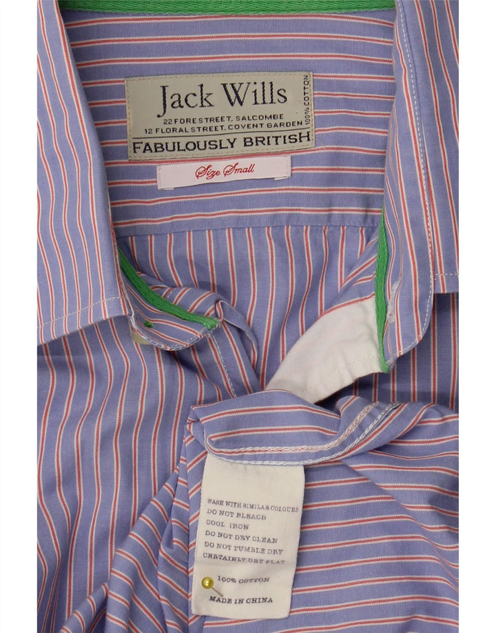 Мужская официальная рубашка Jack Wills, маленькая синяя полоска из хлопка