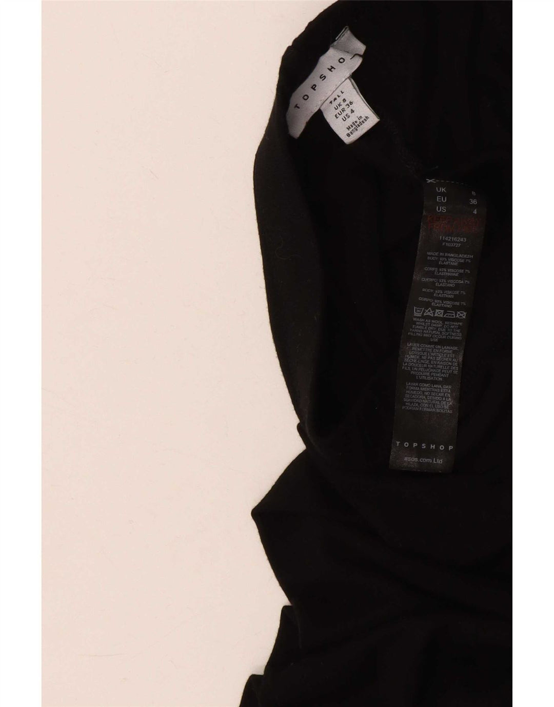 Женские леггинсы Topshop UK 8, маленькие, черные, вискоза