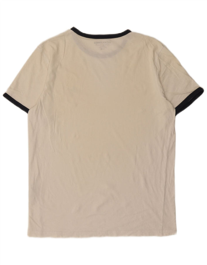 Мужская футболка Jack & Jones из белого хлопка среднего размера