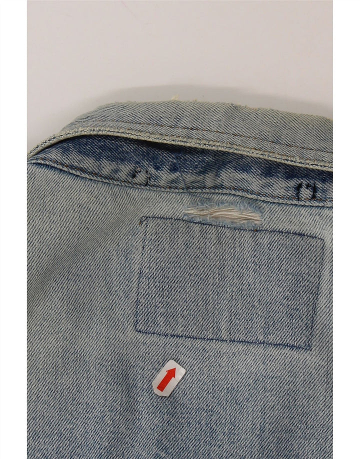 Женская джинсовая куртка оверсайз JEP'S UK 10, маленькая синяя, хлопок