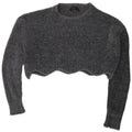 Женский укороченный свободный джемпер с круглым вырезом Zara UK 10, маленький серый цвет