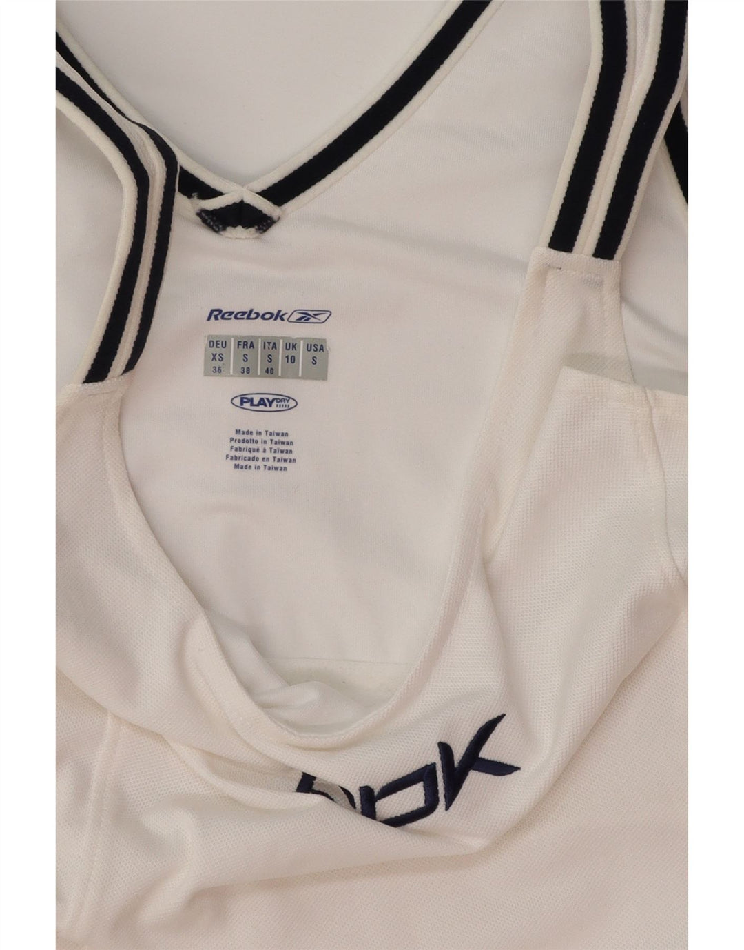 Женское теннисное платье с рисунком REEBOK UK 10, маленькое белое