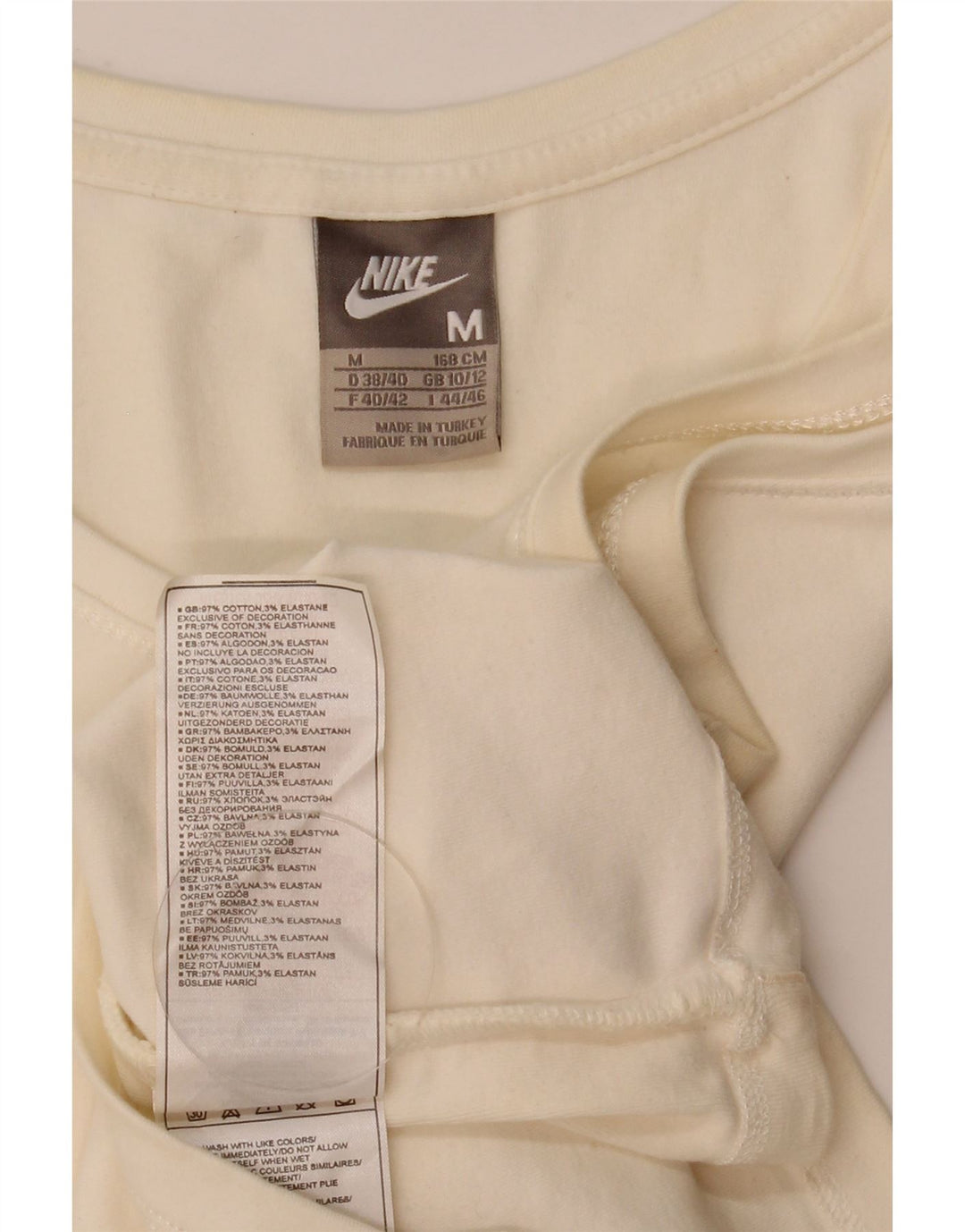 Женский укороченный жилет Nike UK 10/12, средний белый хлопок, белый