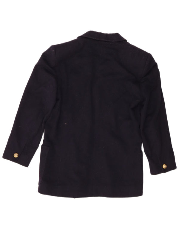 Женский двубортный пиджак Jaeger UK 6 XS темно-синий, новая шерсть