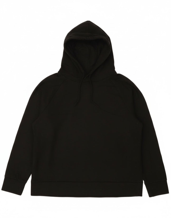 Женский джемпер свободного кроя с капюшоном Eddie Bauer UK 14, средний черный, полиэстер