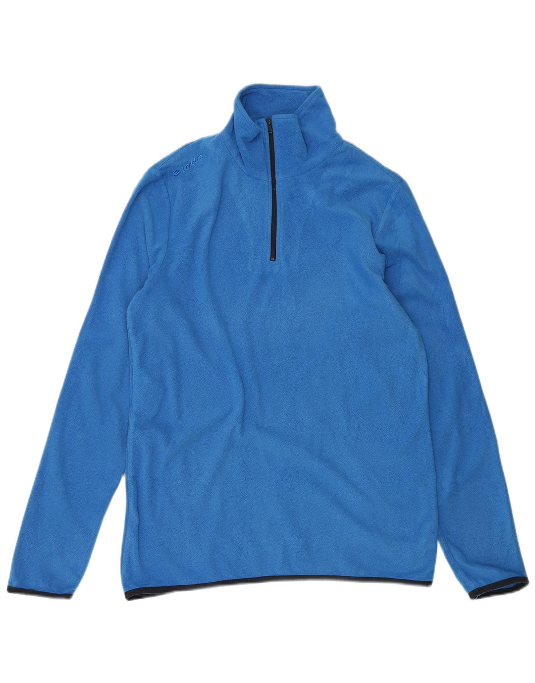 LOTTO Mens Zip Neck Fleece Jumper Medium Blue Polyester