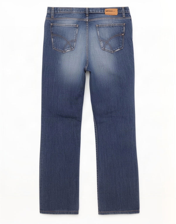 Мужские потертые джинсы Gas Bootcut W38 L34, темно-синие, хлопок