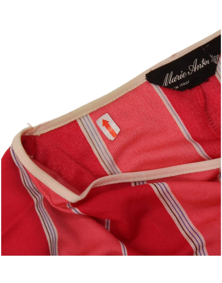 Женская блузка «летучая мышь» VINTAGE Top IT 44, средний красный акрил в полоску