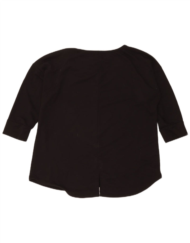 Женский топ St John's Bay с рукавом 3/4, Великобритания, 18 XL, черный полиэстер