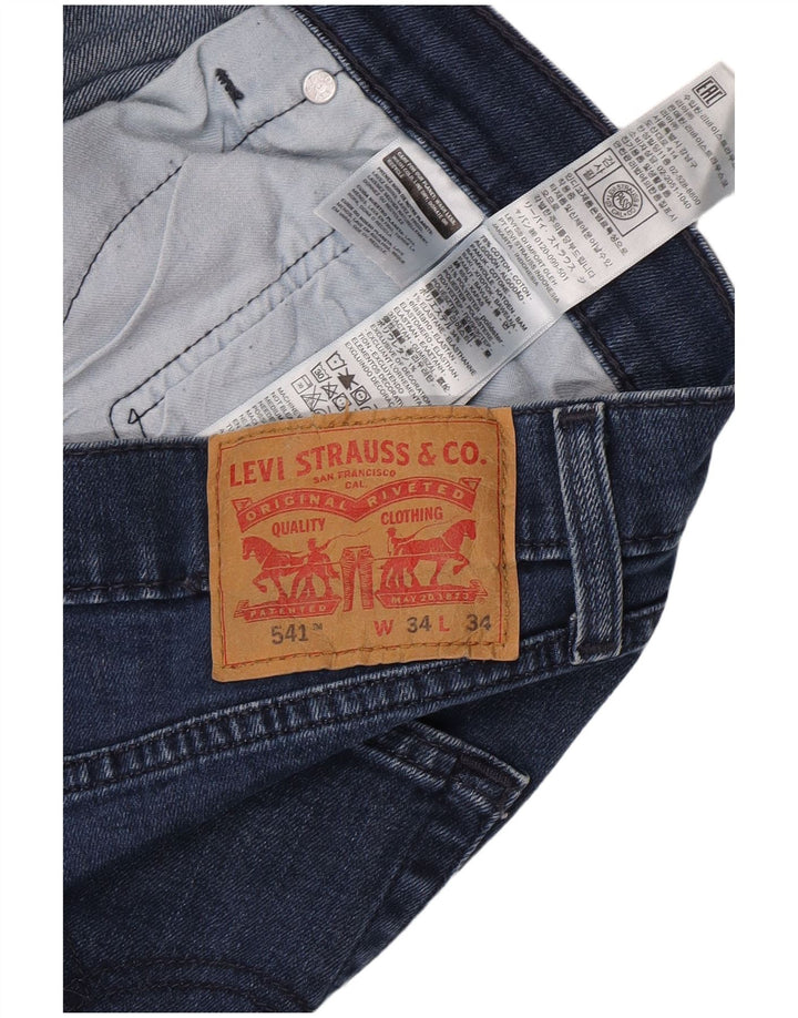 Мужские зауженные джинсы Levi's 541 W34 L31 синие, хлопок
