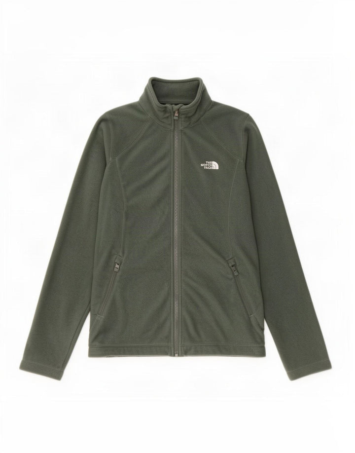 Женская флисовая куртка с подкладкой The North Face UK 14, полиэстер среднего зеленого цвета