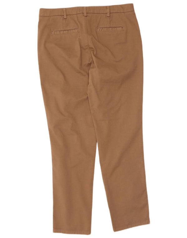 Женские прямые брюки чинос Benetton UK 12 Medium W32 L28 Бежевые, хлопок