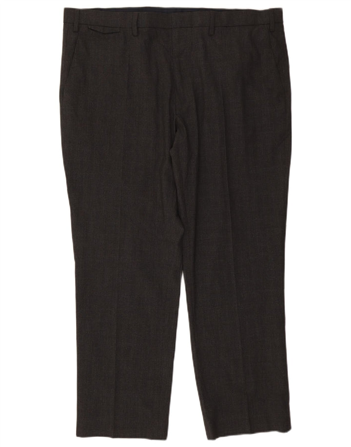 Мужские брюки-чиносы MARKS & SPENCER стандартного кроя W40 L28, серый полиэстер