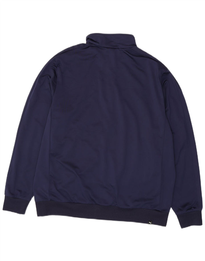 Мужской спортивный костюм PUMA с рисунком, верхняя куртка 2XL, темно-синий, полиэстер