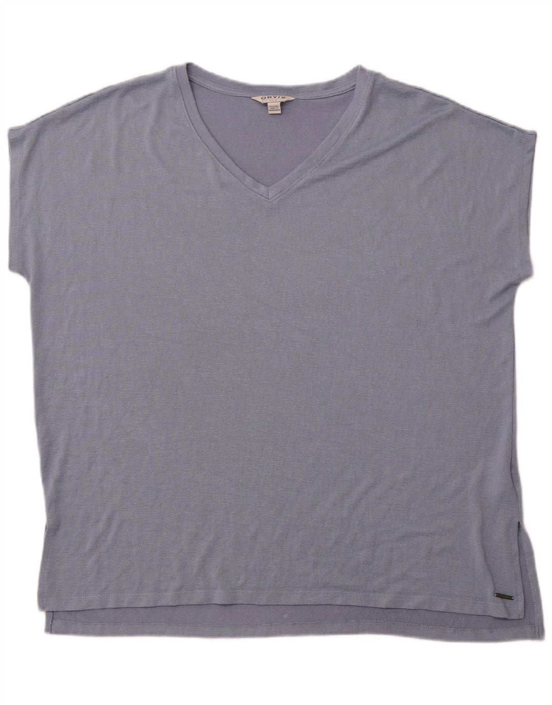 ORVIS Womens T-Shirt Top UK 20 2XL Blue Polyester