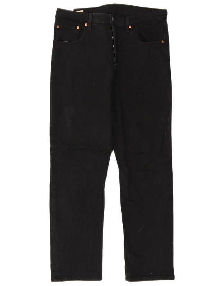 Мужские прямые джинсы Levi's 501 W32 L28, черный хлопок