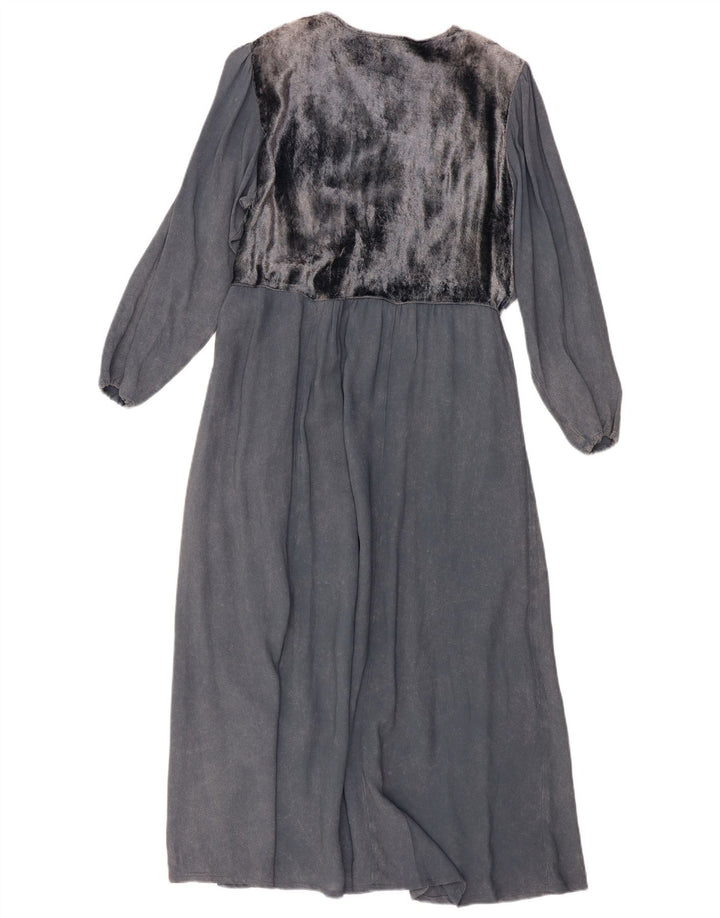 STELLA MODA Женское платье макси с длинным рукавом UK 12 Средний Серый