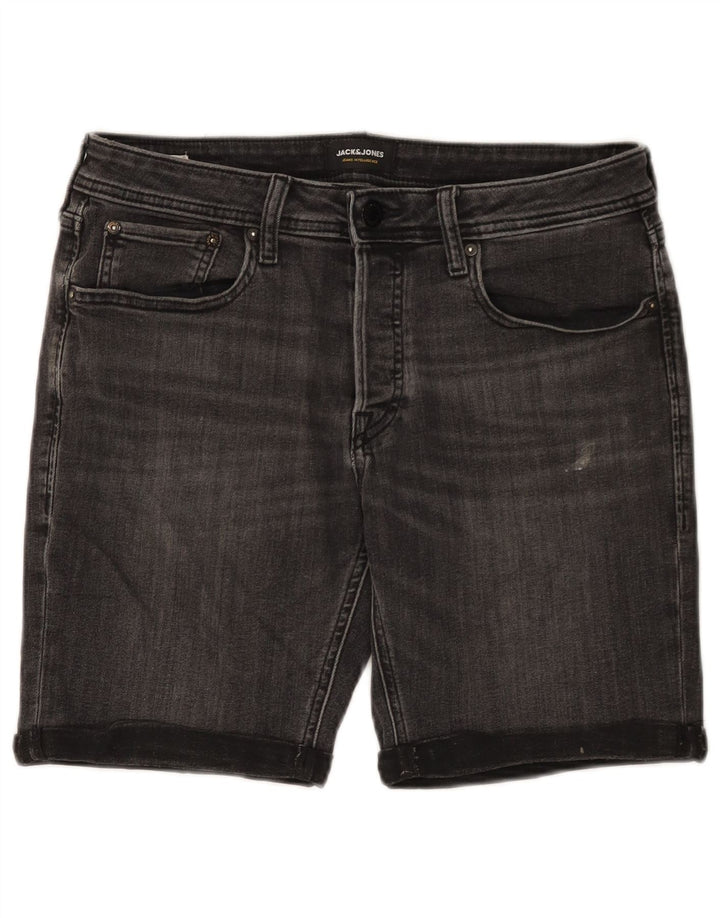 JACK & JONES Мужские джинсовые шорты среднего размера W32 Серые хлопковые