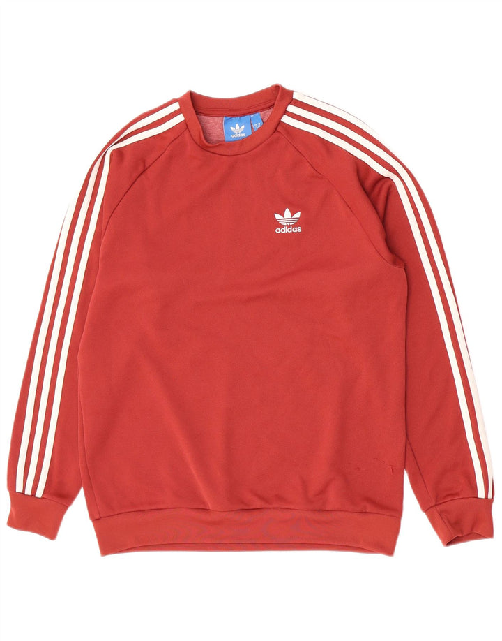Мужская толстовка Adidas Джемпер среднего красного цвета из полиэстера