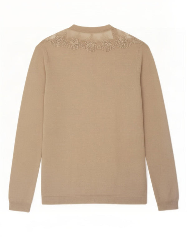 Женский кардиган Zara UK 10, маленький размер, бежевый с цветочным принтом