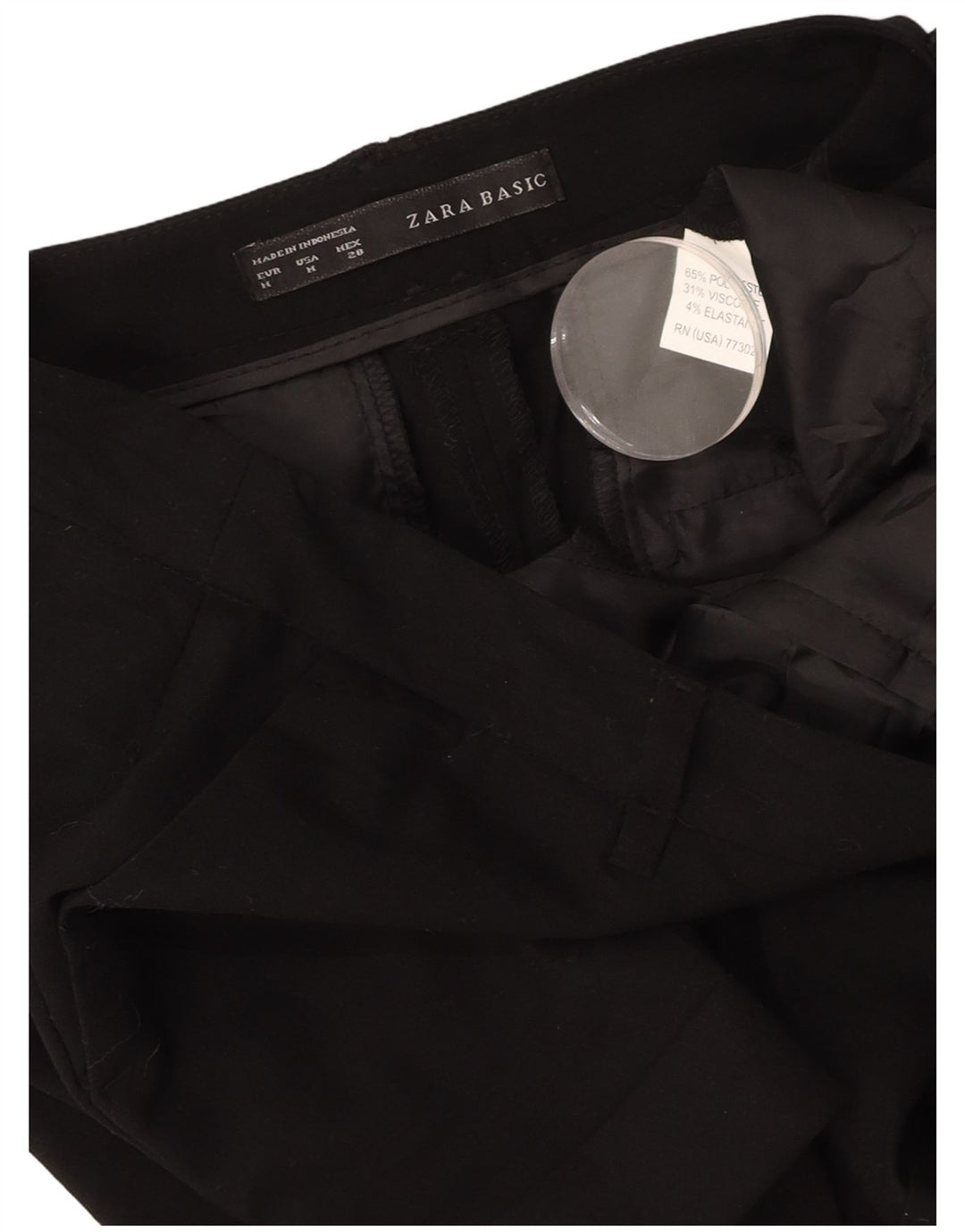 Женские шорты чинос ZARA, средний размер W28, черный полиэстер