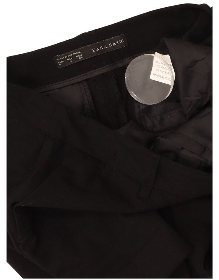 Женские шорты чинос ZARA, средний размер W28, черный полиэстер