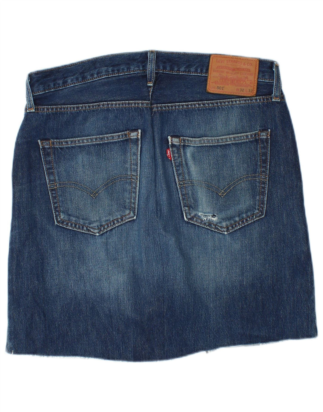 Женская джинсовая юбка LEVI'S 501 W32, большая синяя, хлопок
