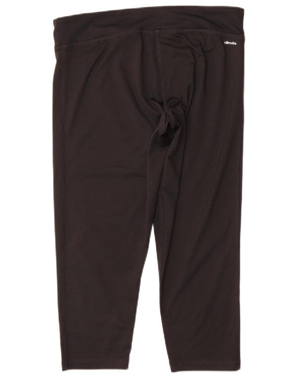 Женские леггинсы-капри Adidas Climalite UK 16/18, большой черный полиэстер