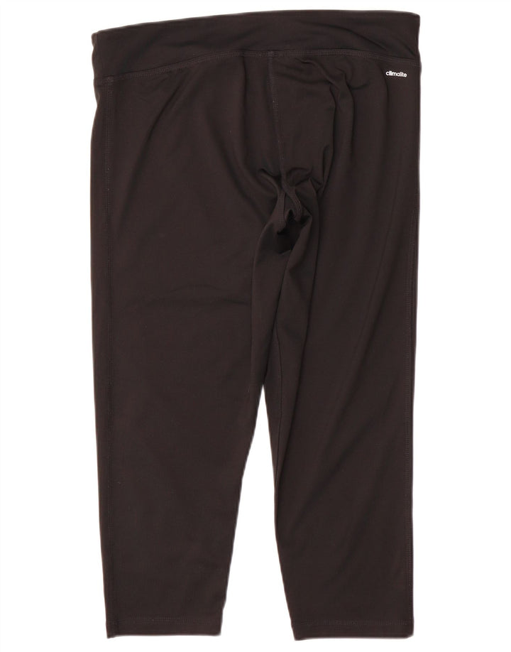 Женские леггинсы-капри Adidas Climalite UK 16/18, большой черный полиэстер