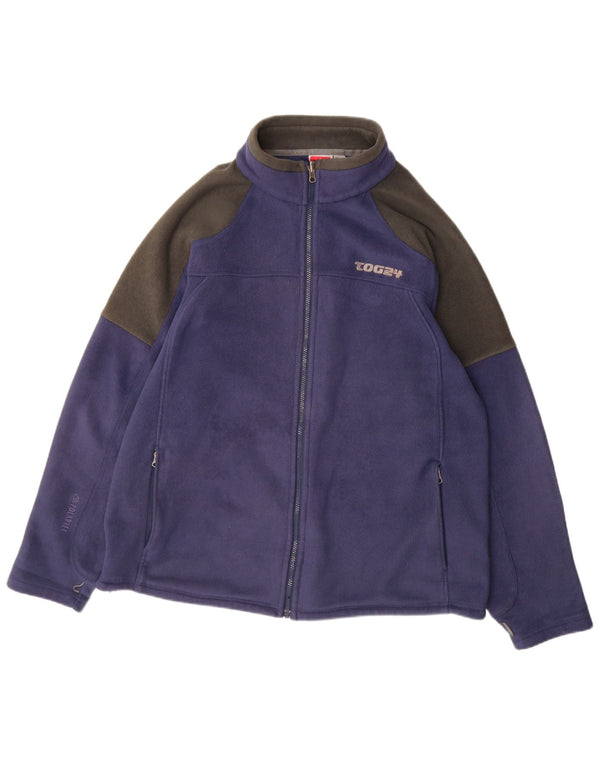 Мужская флисовая куртка TOG 24 UK 44 2XL синяя, полиэстер с цветными блоками