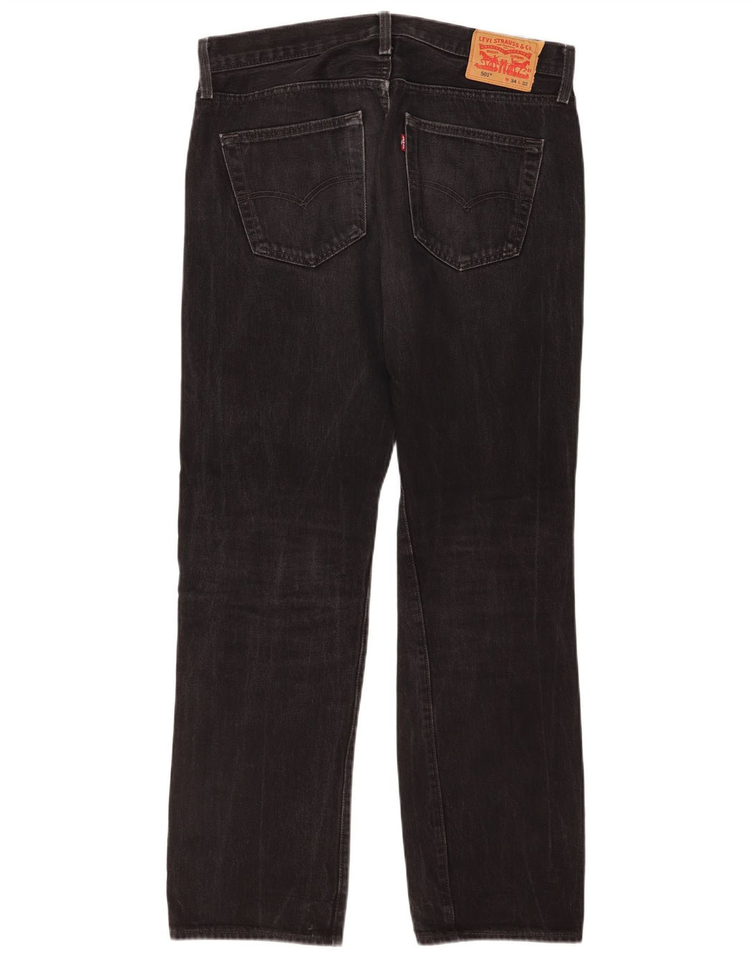 Мужские прямые джинсы Levi's 501 W34 L32, черный хлопок