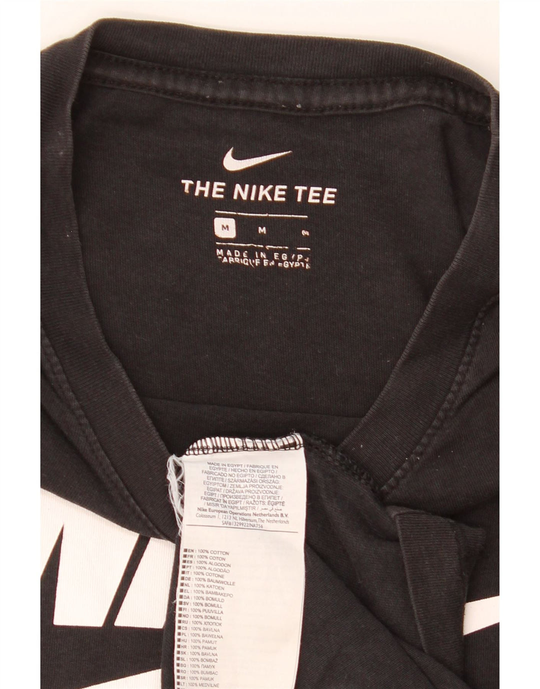 Мужская футболка с графическим рисунком Nike, средний черный хлопок