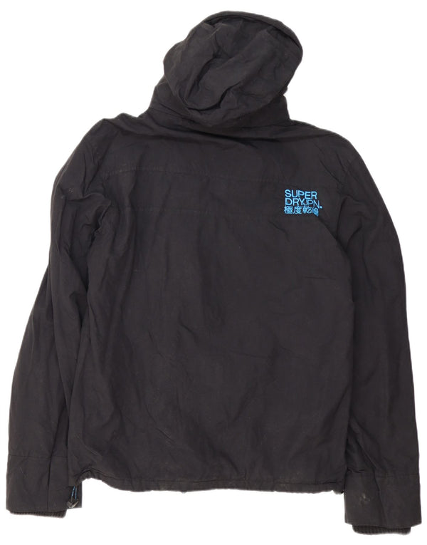 Superdry Мужская ветровка с капюшоном с графическим рисунком UK 42 XL, черный нейлон