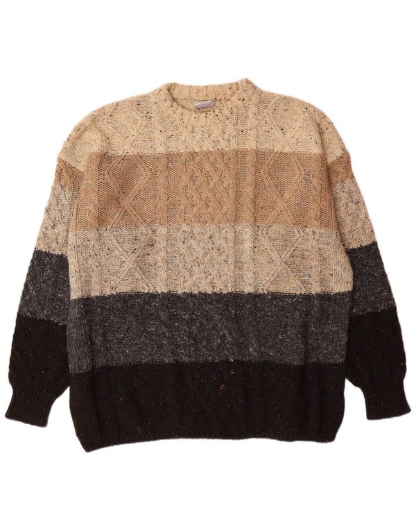 НОВЫЙ мужской свитер FAST с круглым вырезом 2XL, разноцветный, с цветными блоками