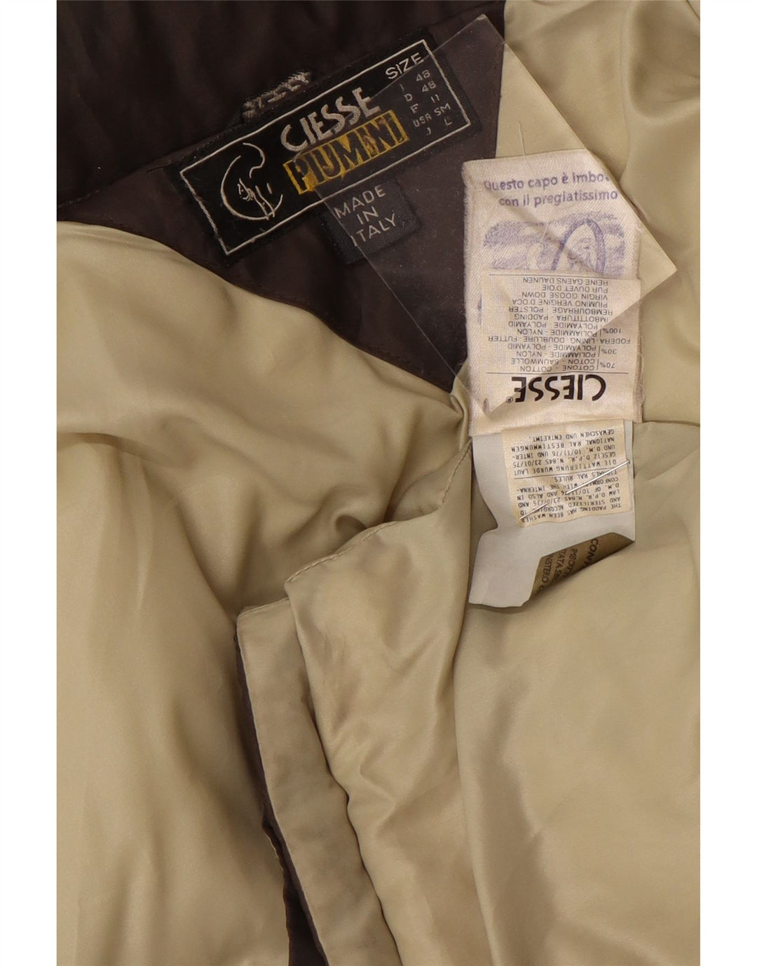 Мужская утепленная куртка свободного кроя Ciesse Piumini IT 48, маленький коричневый хлопок