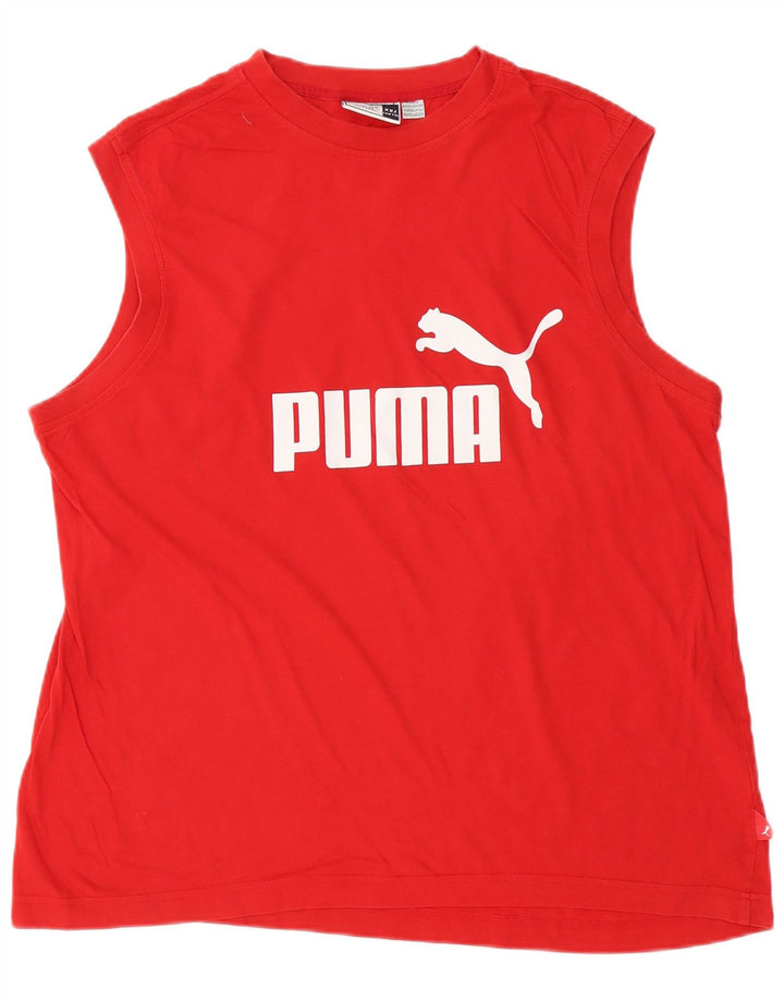 Мужской жилет с рисунком Puma 2XL, красный хлопок