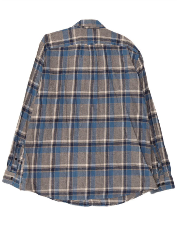 Мужская фланелевая рубашка L.L.Bean XL, серая клетка, хлопок